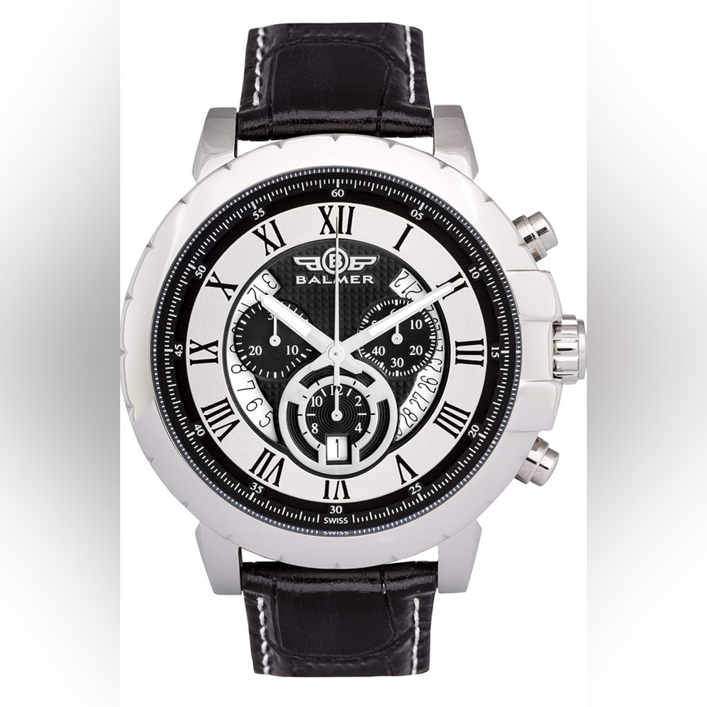 BALMER Swiss Chronograph Atalante Mens Watch Leather Strap